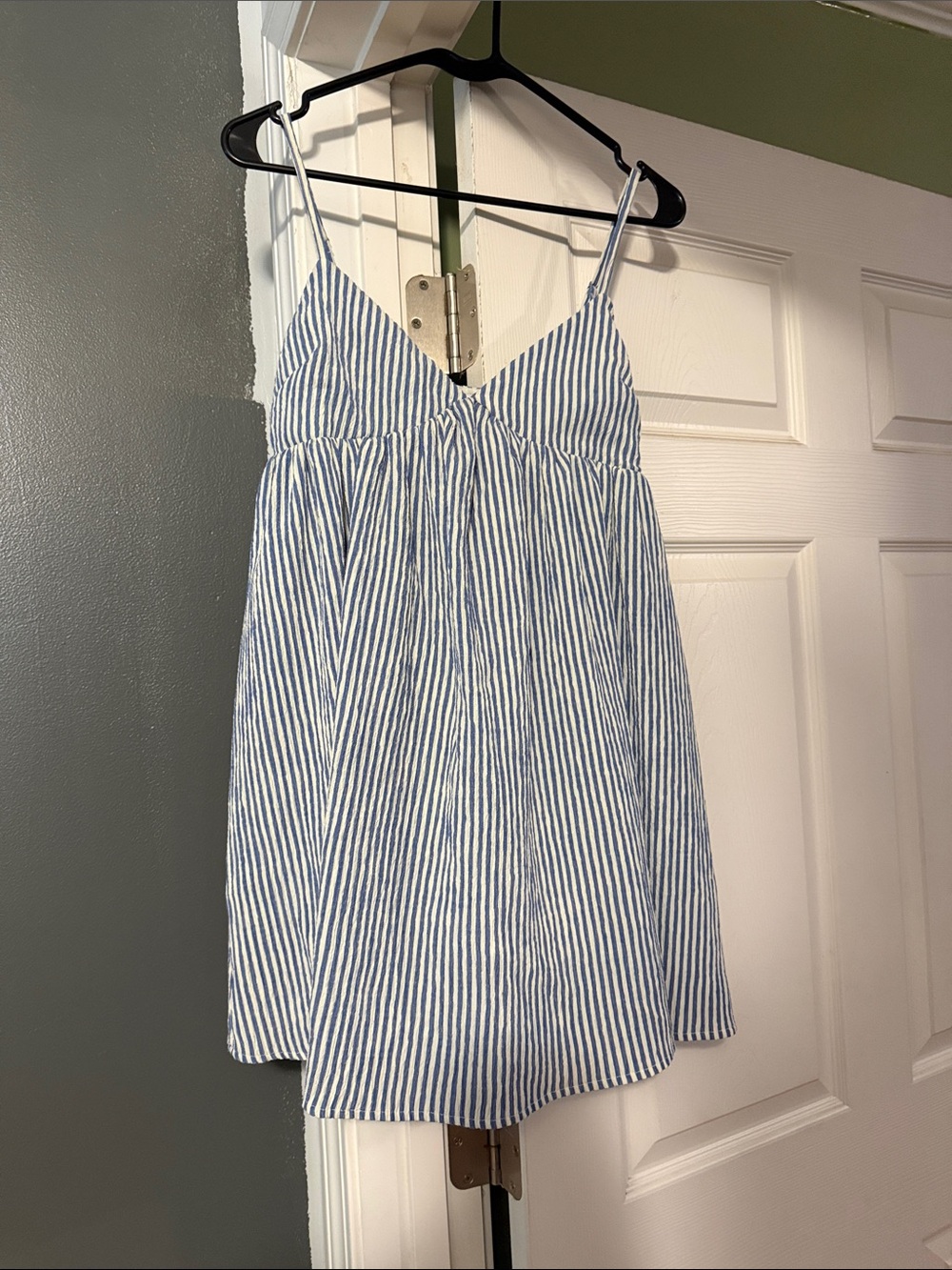 RSQ Blue & White Vertical Stripe Sundress